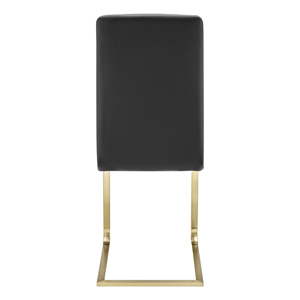Euro Style - Cinzia Dining Chairs, Black/Matte Brushed Gold Legs - Set of 2 - 05090BLKMBG veiw 6