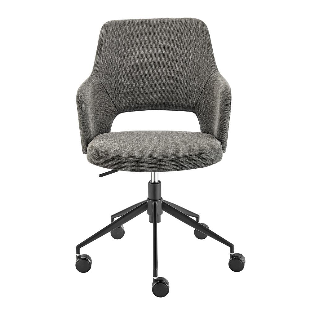 Euro Style - Darcie Fabric Office Chair, Charcoal/Black - 30394-CHAR veiw 1