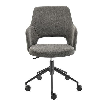 Euro Style - Darcie Fabric Office Chair, Charcoal/Black - 30394-CHAR veiw 1
