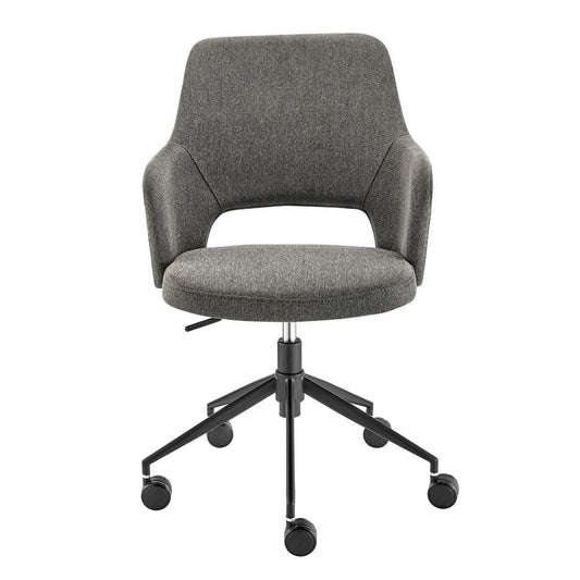 Euro Style - Darcie Fabric Office Chair, Charcoal/Black - 30394-CHAR veiw 1
