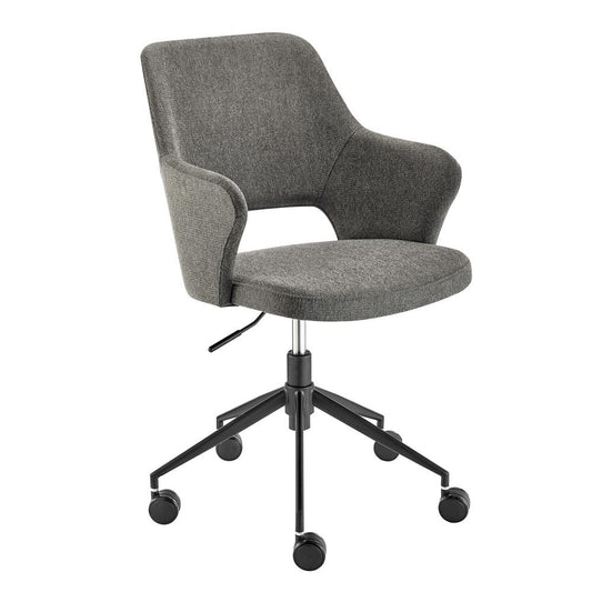 Euro Style - Darcie Fabric Office Chair, Charcoal/Black - 30394-CHAR veiw 2