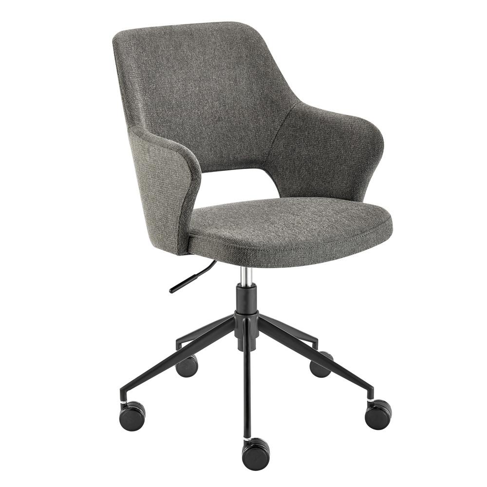 Euro Style - Darcie Fabric Office Chair, Charcoal/Black - 30394-CHAR veiw 3