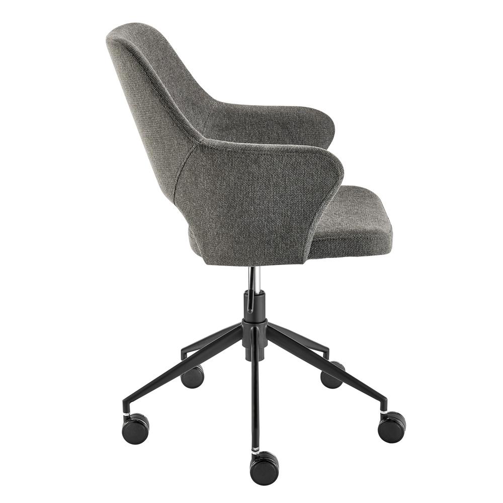 Euro Style - Darcie Fabric Office Chair, Charcoal/Black - 30394-CHAR veiw 4