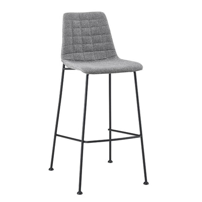 Euro Style - Elma Bar Stool, Light Gray/Matte Black - Set of 2 - 30554LTGRY veiw 3