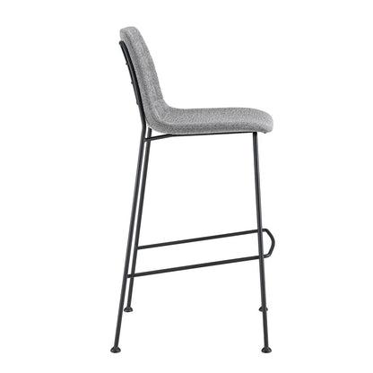Euro Style - Elma Bar Stool, Light Gray/Matte Black - Set of 2 - 30554LTGRY veiw 4