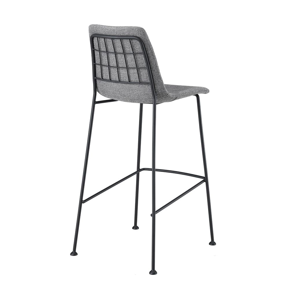 Euro Style - Elma Bar Stool, Light Gray/Matte Black - Set of 2 - 30554LTGRY veiw 5
