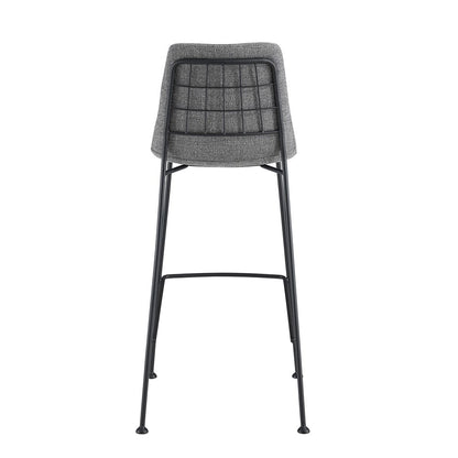 Euro Style - Elma Bar Stool, Light Gray/Matte Black - Set of 2 - 30554LTGRY veiw 6