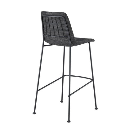 Euro Style - Elma Fabric Bar Stool, Black/Matte Black Legs - Set of 2 - 30554BLK veiw 5