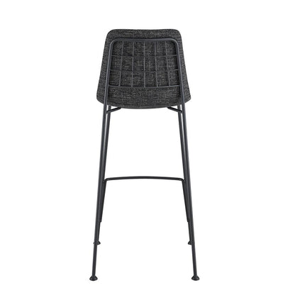 Euro Style - Elma Fabric Bar Stool, Black/Matte Black Legs - Set of 2 - 30554BLK veiw 6