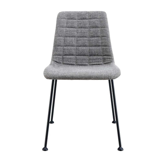 Euro Style - Elma Side Chair in Light Gray Fabric with Matte Black Frame and Legs (Set of 2) - 30558LTGRY veiw 1