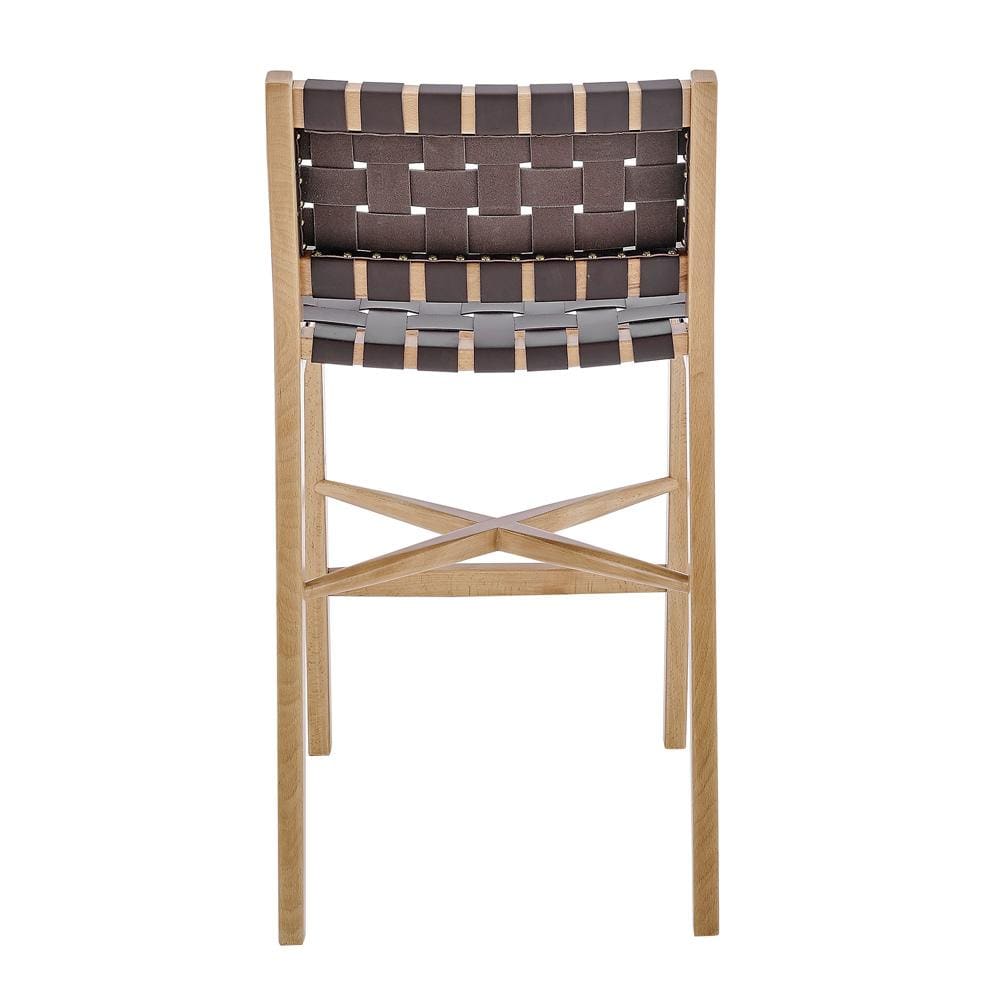 Euro Style - Evangeline Counter Stool, Natural Beech/Brown Woven PU Seat & Back - 39186-NAT veiw 5