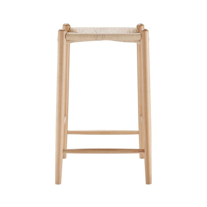 Euro Style - Evelina Counter Stool without Backrest with Natural Frame and Rush Seat Set of 1 - 39210-NAT veiw 4