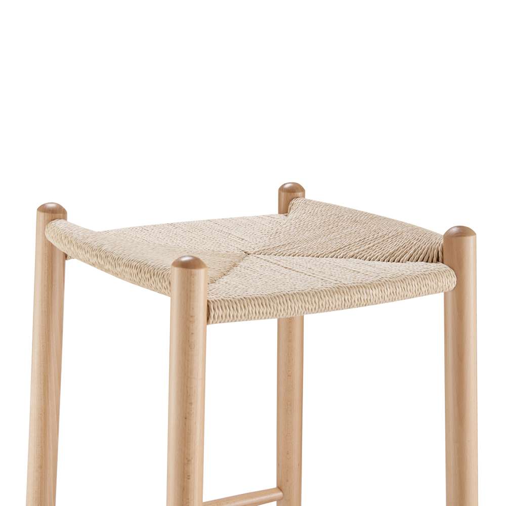 Euro Style - Evelina Counter Stool without Backrest with Natural Frame and Rush Seat Set of 1 - 39210-NAT veiw 5