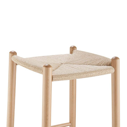 Euro Style - Evelina Counter Stool without Backrest with Natural Frame and Rush Seat Set of 1 - 39210-NAT veiw 5