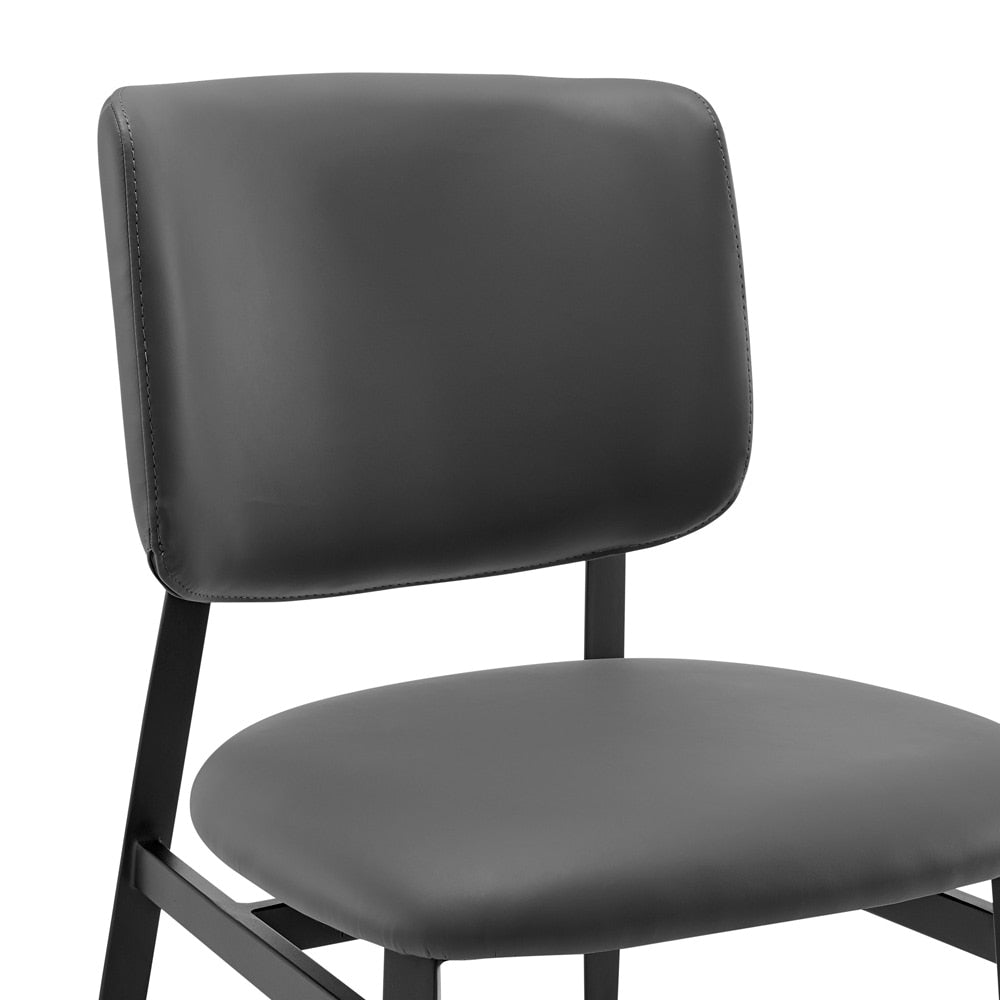 Euro Style - Felipe Leatherette Counter Stool, Gray/Black - 30973-GRY veiw 6