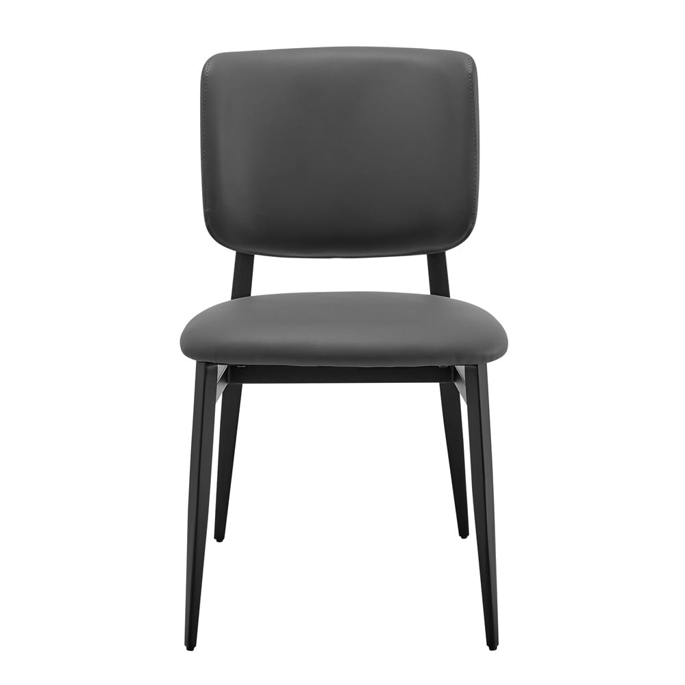 Euro Style - Felipe Leatherette Side Chair, Gray/Black - 30947-GRY veiw 1