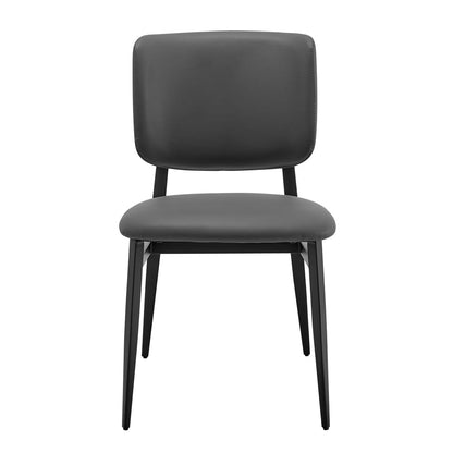 Euro Style - Felipe Leatherette Side Chair, Gray/Black - 30947-GRY veiw 1