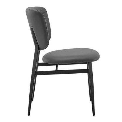 Euro Style - Felipe Leatherette Side Chair, Gray/Black - 30947-GRY veiw 3