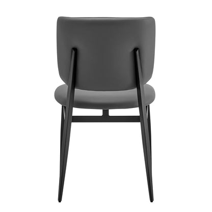 Euro Style - Felipe Leatherette Side Chair, Gray/Black - 30947-GRY veiw 5