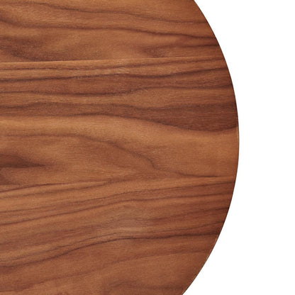 Euro Style - Folke 20inW Round Side Table, Walnut with Matte Black Cross Bar - 19734-WAL veiw 5