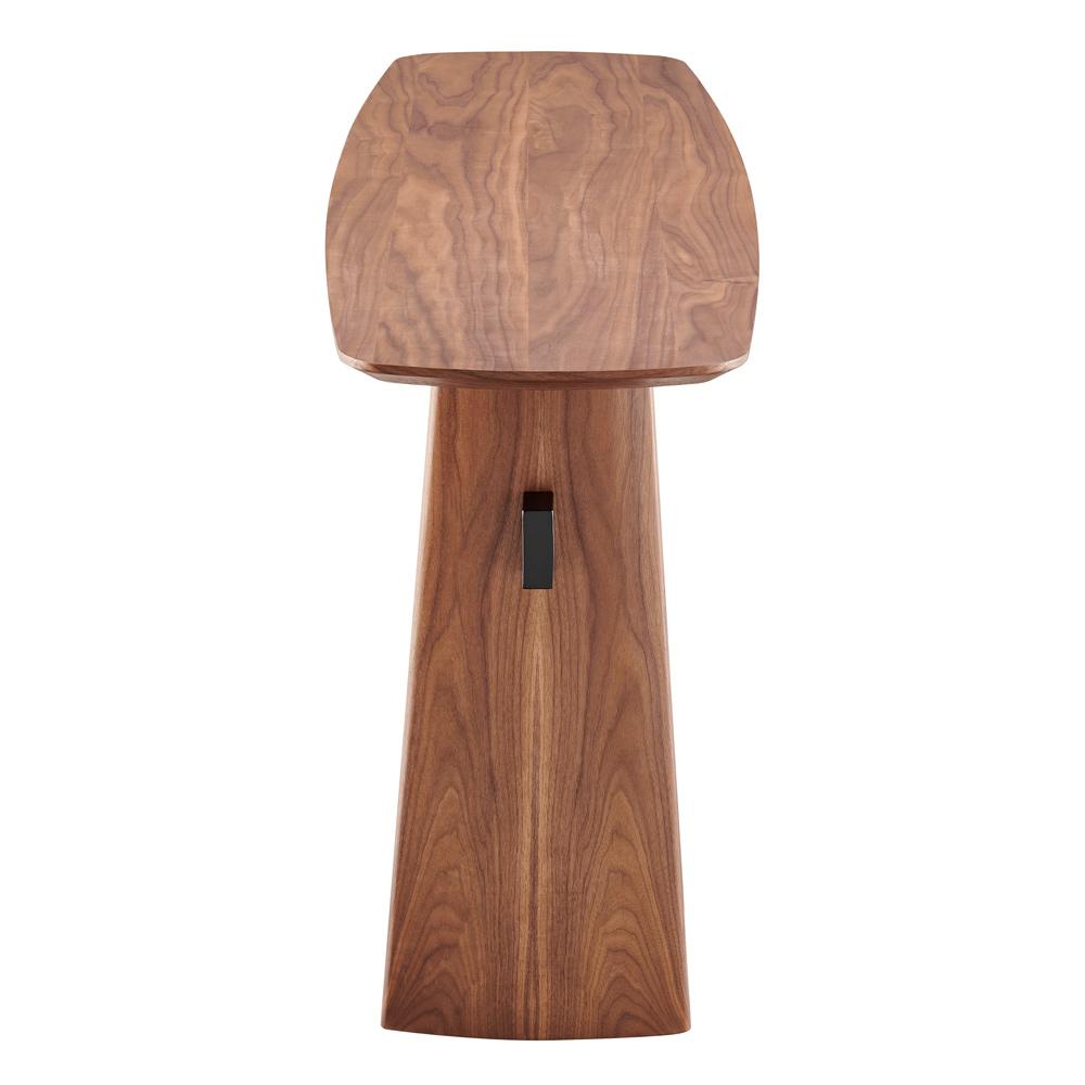 Euro Style - Folke 55inW Console Table, Walnut with Matte Black Cross Bar - 19736-WAL veiw 2
