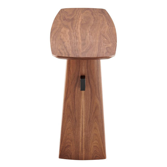 Euro Style - Folke 55inW Console Table, Walnut with Matte Black Cross Bar - 19736-WAL veiw 2