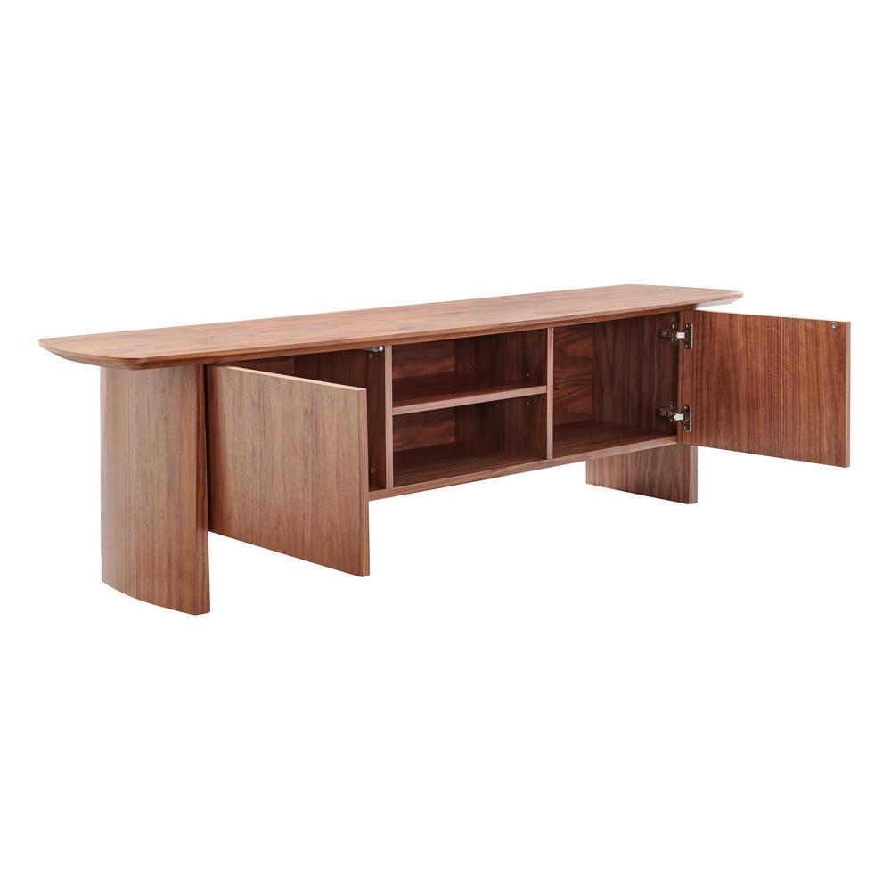Euro Style - Folke 71inW 2-Door Media Stand, Walnut - 19740WAL-KIT veiw 3