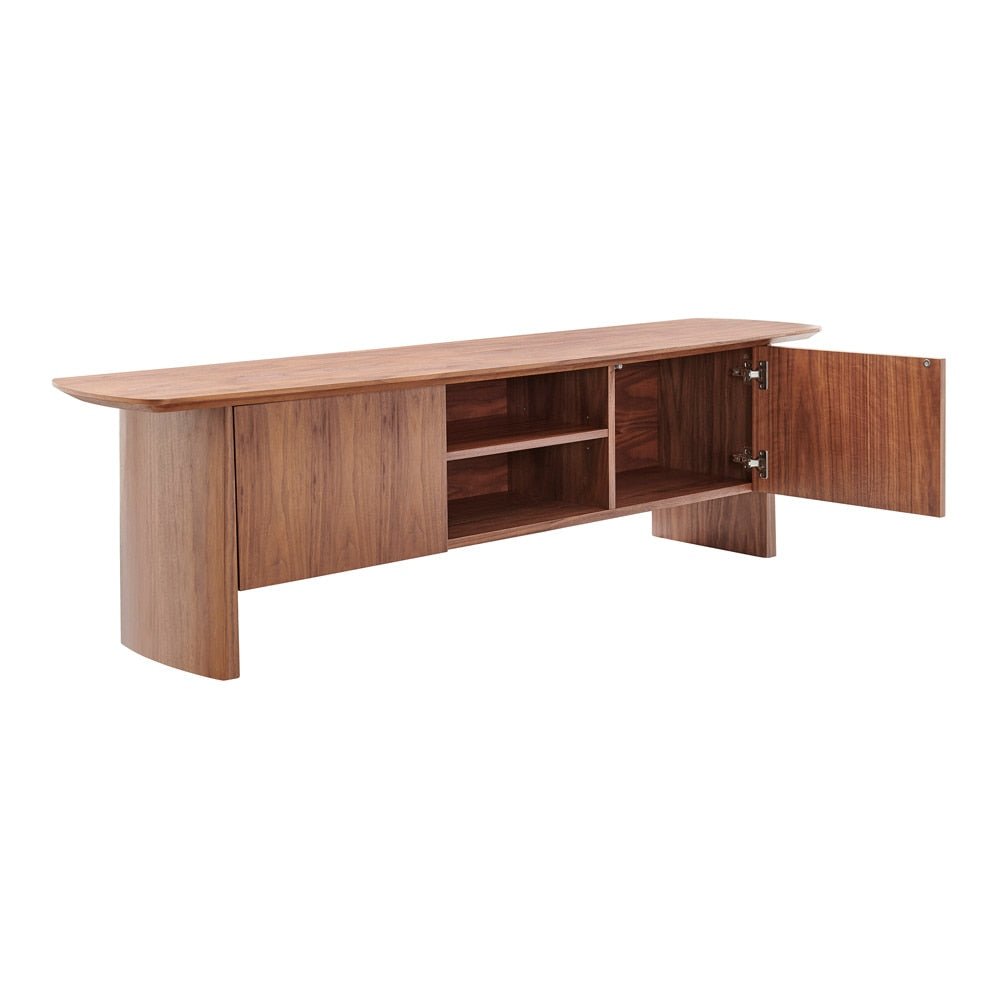 Euro Style - Folke 71inW 2-Door Media Stand, Walnut - 19740WAL-KIT veiw 4
