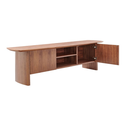 Euro Style - Folke 71inW 2-Door Media Stand, Walnut - 19740WAL-KIT veiw 4