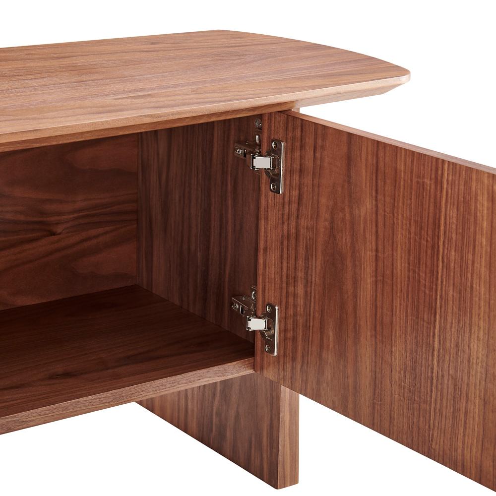 Euro Style - Folke 71inW 2-Door Media Stand, Walnut - 19740WAL-KIT veiw 5