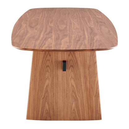 Euro Style - Folke 79inW Dining Table, Walnut/Matte Black - 19730WAL-KIT veiw 2