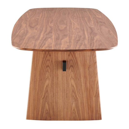 Euro Style - Folke 79inW Dining Table, Walnut/Matte Black - 19730WAL-KIT veiw 2