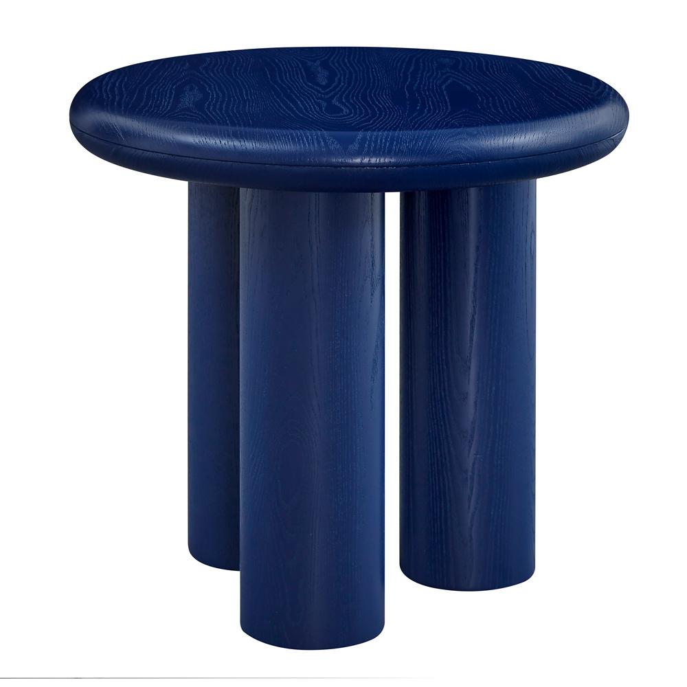 Euro Style - Gunda 24inW Round Side Table, Deep Blue - 91815BLU-KIT veiw 2