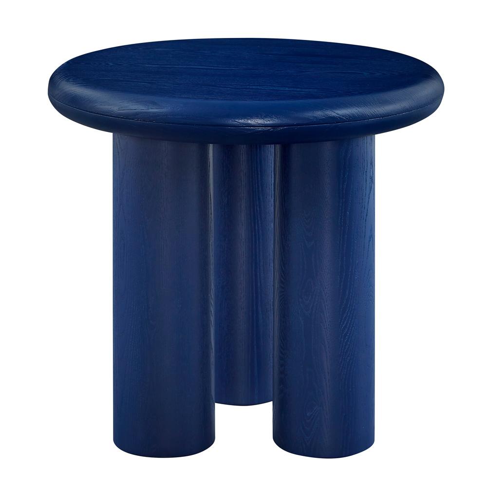 Euro Style - Gunda 24inW Round Side Table, Deep Blue - 91815BLU-KIT veiw 3
