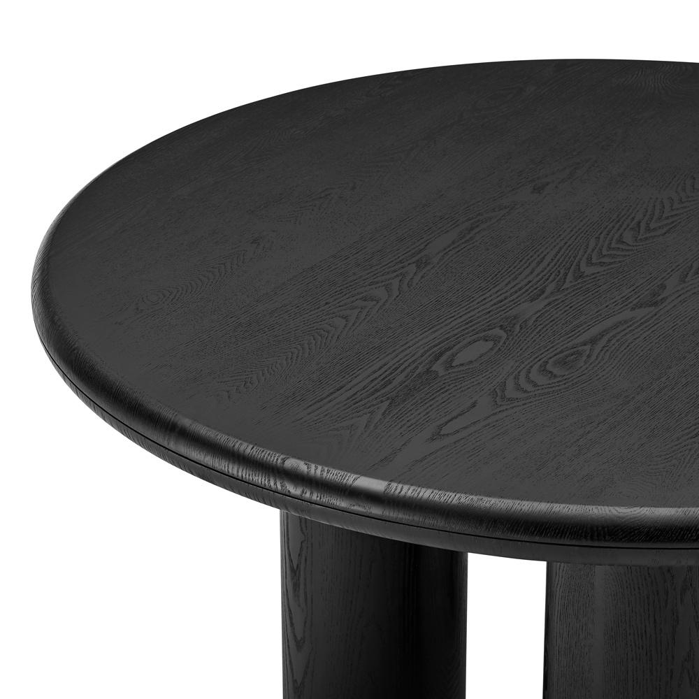 Euro Style - Gunda 53inW Round Dining Table, Black - 91818BLK-KIT veiw 5