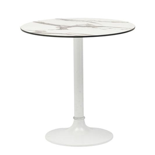 Euro Style - Jannie 30in Indoor/Outdoor Round Bistro Table, White - 90409WHT-KIT veiw 1