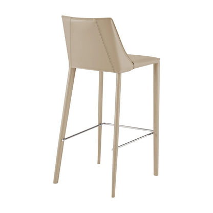 Euro Style - Kalle Faux Leather Bar Stool, Light Gray - 30918-LTGRY-MP1 veiw 4