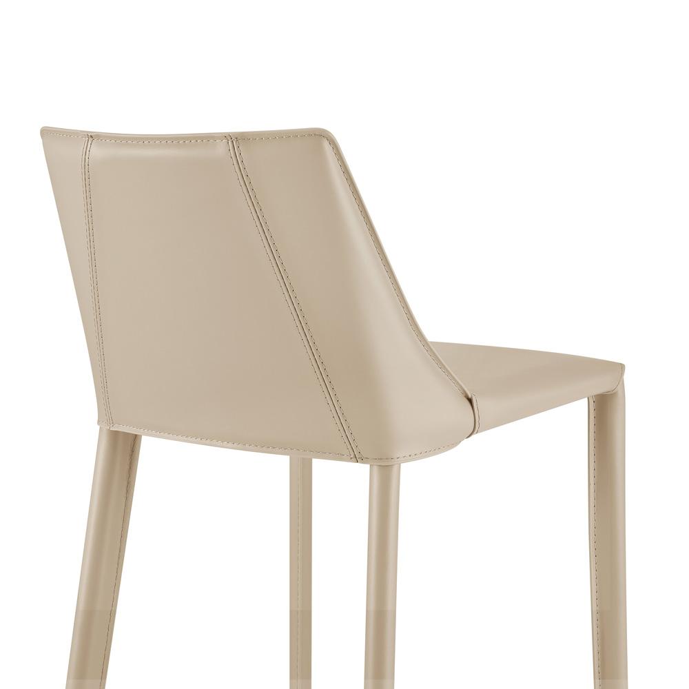 Euro Style - Kalle Faux Leather Bar Stool, Light Gray - 30918-LTGRY-MP1 veiw 6