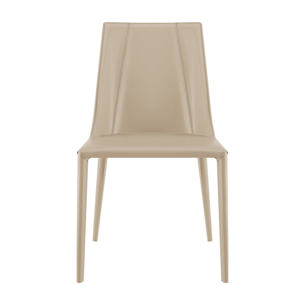 Euro Style - Kalle Faux Leather Side Chair, Light Gray - 30914-LTGRY-MP1 veiw 1
