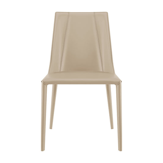 Euro Style - Kalle Faux Leather Side Chair, Light Gray - 30914-LTGRY-MP1 veiw 1