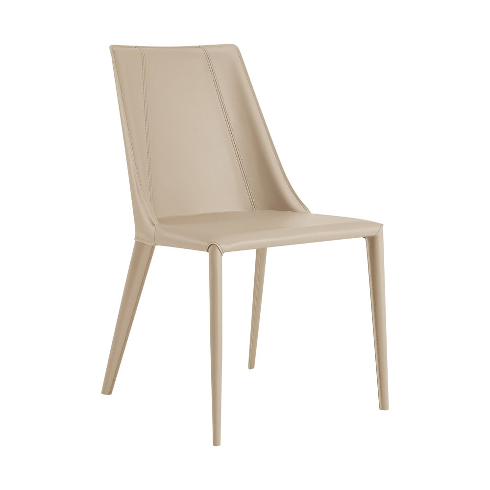 Euro Style - Kalle Faux Leather Side Chair, Light Gray - 30914-LTGRY-MP1 veiw 2