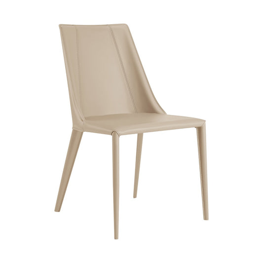 Euro Style - Kalle Faux Leather Side Chair, Light Gray - 30914-LTGRY-MP1 veiw 2