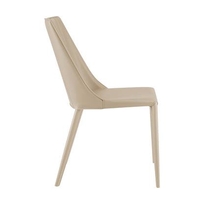 Euro Style - Kalle Faux Leather Side Chair, Light Gray - 30914-LTGRY-MP1 veiw 3