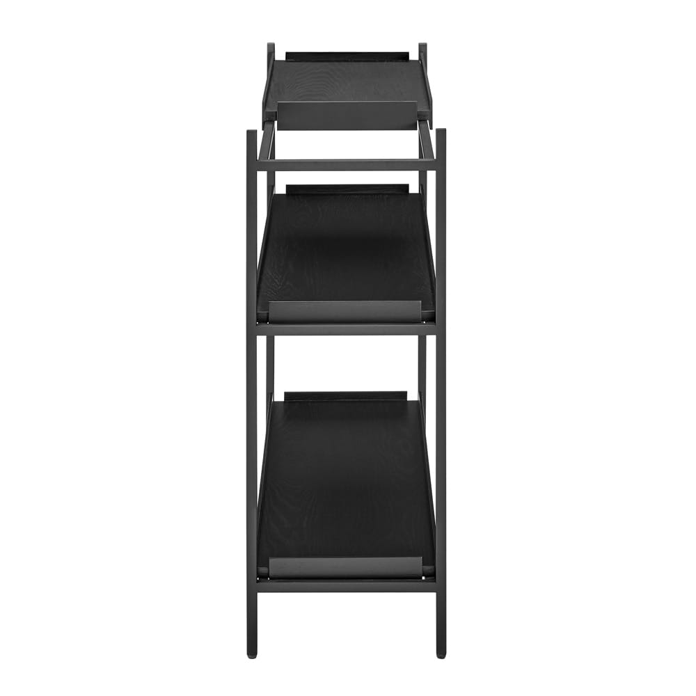 Euro Style - Kumla 39in 3-Tier Shelving Unit, Black - 31130BLK-KIT veiw 3