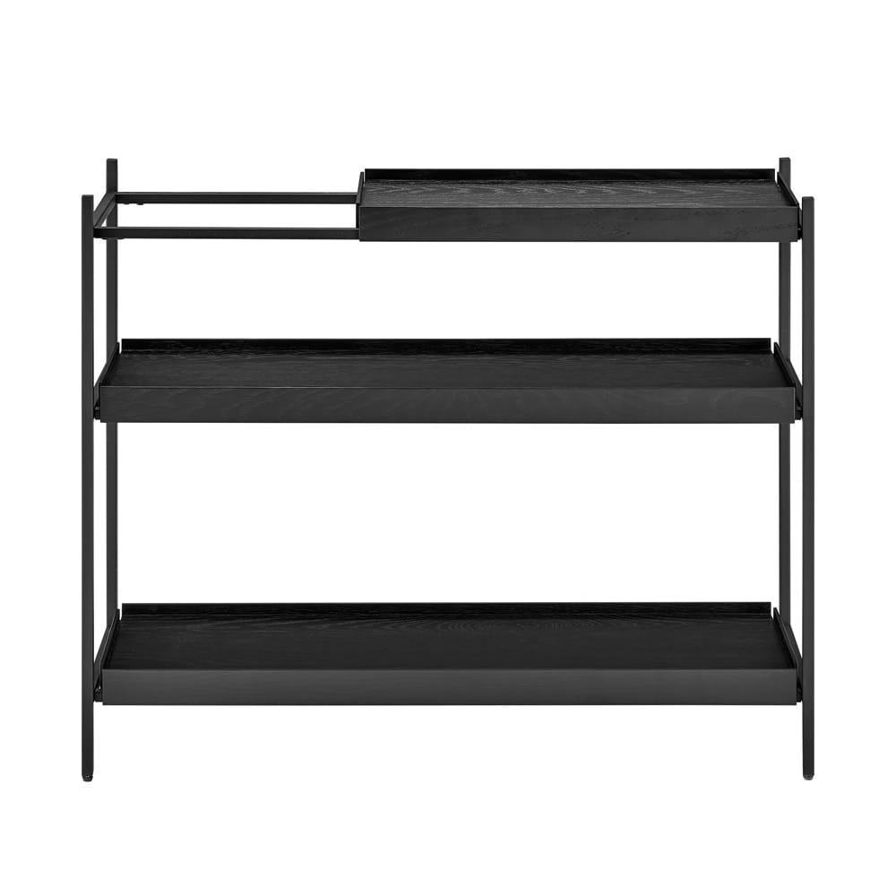 Euro Style - Kumla 39in 3-Tier Shelving Unit, Black - 31130BLK-KIT veiw 4