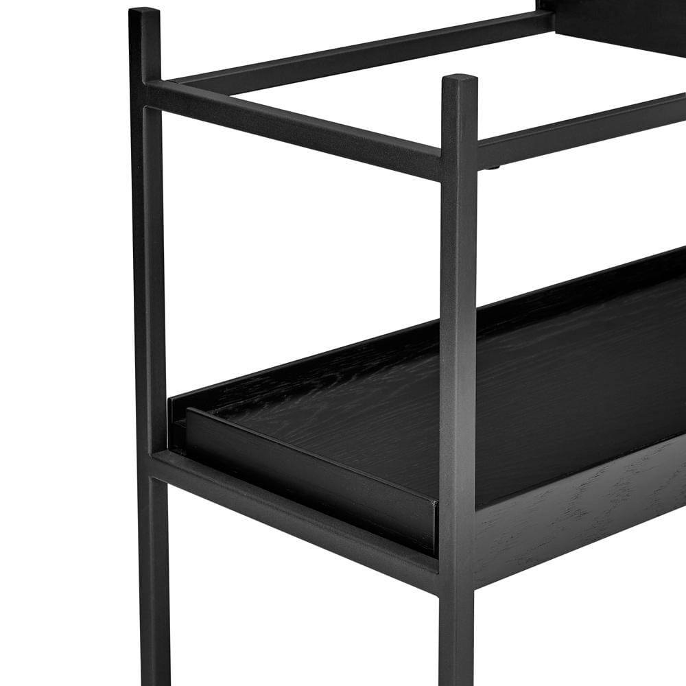 Euro Style - Kumla 39in 3-Tier Shelving Unit, Black - 31130BLK-KIT veiw 6