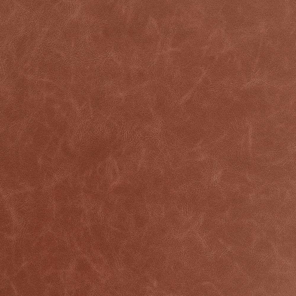 Euro Style - Lennart Leatherette and Fabric Ottoman, Ivory/Brown/Matte Black - 30347-IVRY veiw 5