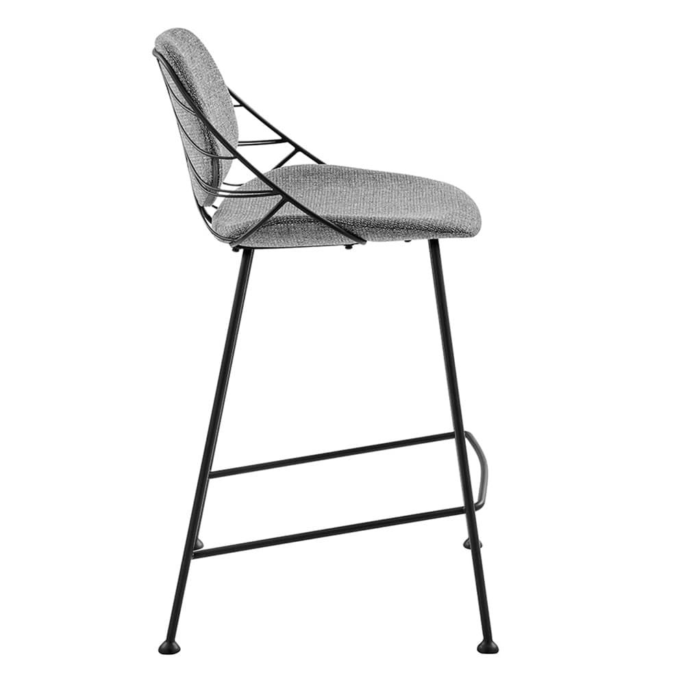 Euro Style - Linnea Counter Stool, Light Gray/Matte Black - Set of 2 - 30566LTGRY veiw 4