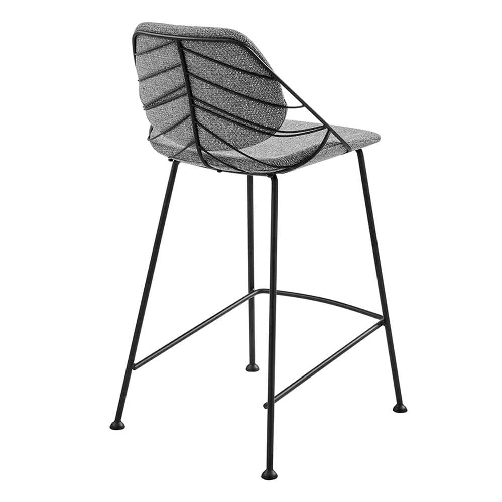 Euro Style - Linnea Counter Stool, Light Gray/Matte Black - Set of 2 - 30566LTGRY veiw 5