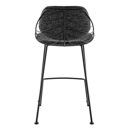 Euro Style - Linnea Fabric Counter Stools, Black/Matte Black - Set of 2 - 30566BLK veiw 6